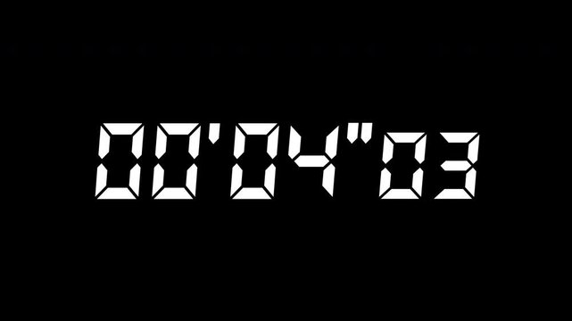0秒から30秒までカウントするストップウォッチの数字,デジタル,カウントアップ,分,秒,コンマ,タイマー,アルファチャンネル,
Stopwatch numbers counting from 0 to 30 seconds, digital, count-up, minutes, seconds, decimal point, timer, alpha channel