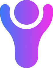 Person with Arms Up Icon