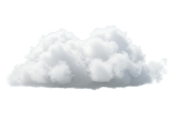Isolated cumulus cloud on a clean backdrop offering a fluffy nature scene element for design