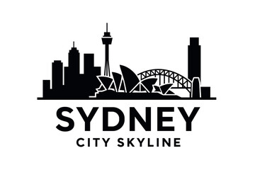 Fototapeta premium City skyline with iconic buildings and landmarks in Sydney