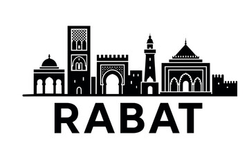 City skyline with iconic buildings and landmarks in Rabat