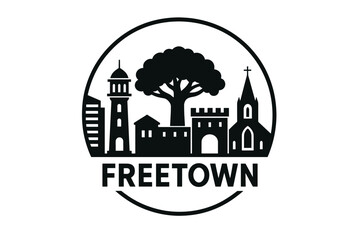 Fototapeta premium City skyline with iconic buildings and landmarks in Freetown