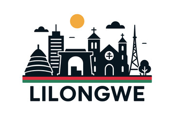 Obraz premium City skyline with iconic buildings and landmarks in Lilongwe