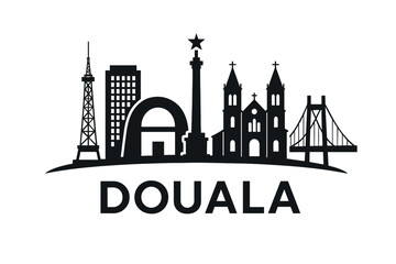 City skyline with iconic buildings and landmarks in Douala