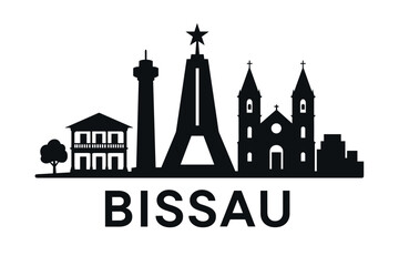 City skyline with iconic buildings and landmarks in Bissau