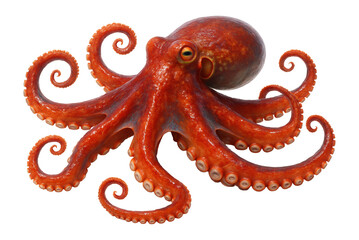 Obraz premium Octopus with eight arms and bulbous head