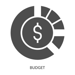 Budget Icon Line Style. Design Vector Illustration