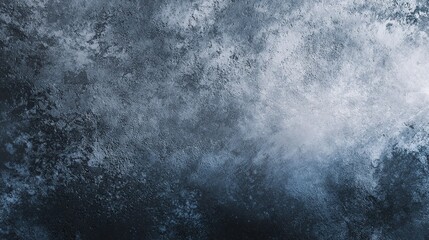 Abstract monochrome plaster wall texture, blue-gray gradient with smudges stains, minimalist art creating calm mysterious atmosphere
