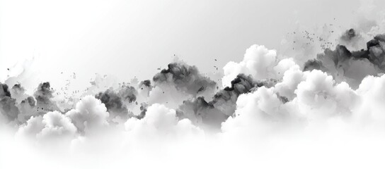 Obraz premium Ethereal clouds in grayscale