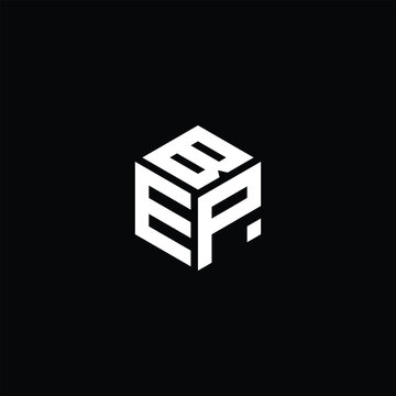 Modern monogram logo in the shape of a cube with stylized letters &ldquo;BEP.&rdquo; The geometric design gives a professional, corporate, and minimal look, ideal for branding, creative agencies