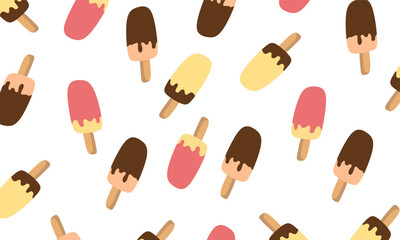 Ice Cream Seamless Pattern for Wallpaper  Fabric  and Packaging