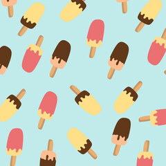 Ice Cream Seamless Pattern for Wallpaper  Fabric  and Packaging