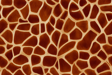 Giraffe skin texture with natural brown pattern