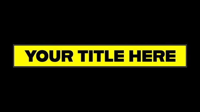 Modern Line Boxed Text Kinetic Title
