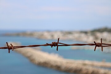 Stacheldraht Hafen