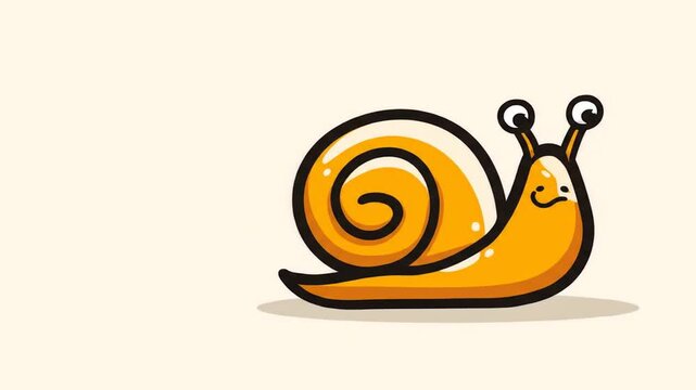 Animated cute snail illustration