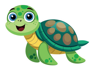 Cartoon turtle with a green shell and spots