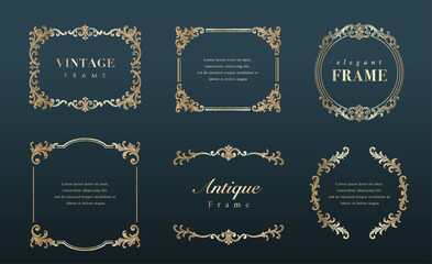 Set of Elegant Vintage Frames – Ornamental Decorative Borders
