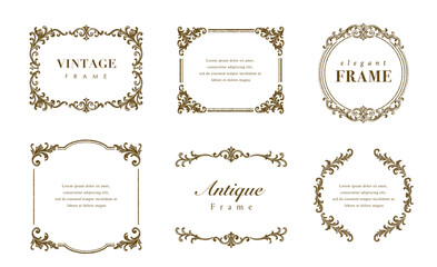 Set of Elegant Vintage Frames – Ornamental Decorative Borders
