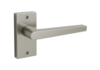 Isolated Door Hardware - Modern Contemporary Metal Door Handle with Square Plate