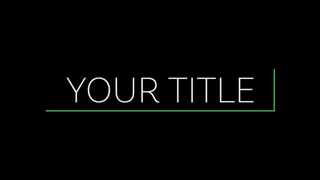 Simple Thin Accent Color Auto Scale Title Intro