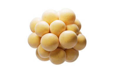 Biomedical microscopic fat cells structure, 3d rendering.