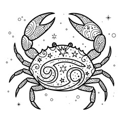 Vector Zodiac Cancer Sign Symbol Illustration