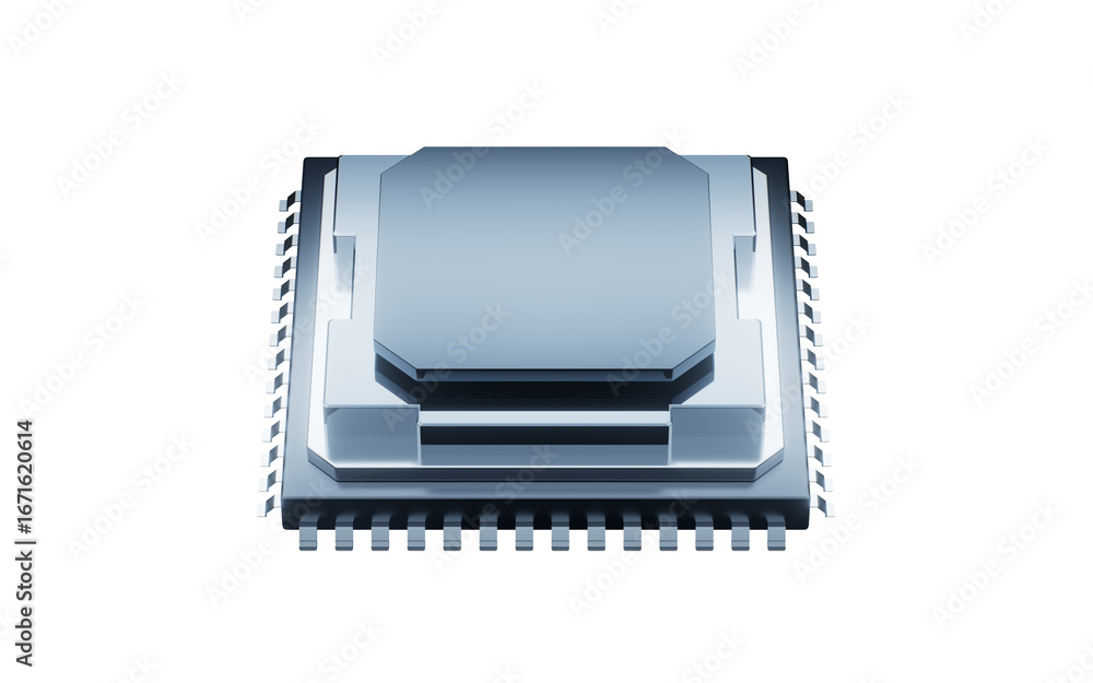 Poster isolated technology circuit core, 3d rendering.