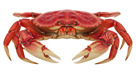 Isolated Cooked Red Crab