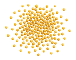 Whole mustard seeds scattered on a surface