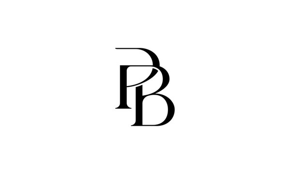 PB initial letters, monogram logo