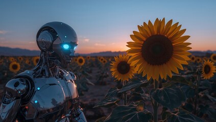 Obraz premium the sunflower field