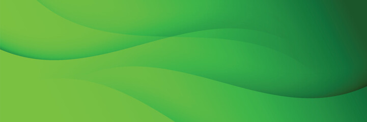 Green creative wave business banner background. modern EPS 10