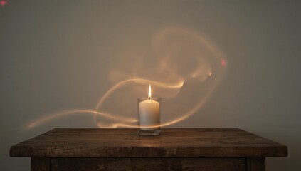 burning candle in the dark