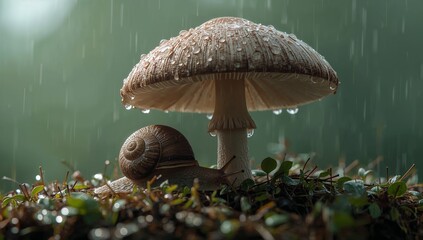 mushroom in the grass