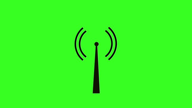 Signal antina animation on greenscreen