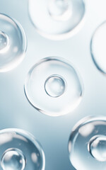 Transparent blue cells background, 3d rendering.