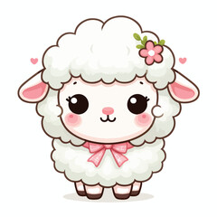  Cute little sheep vector