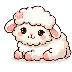  Cute little sheep vector