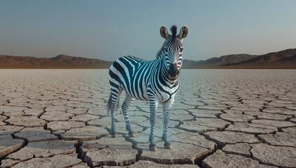 zebra in the desert
