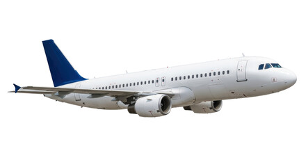Isolated White Airplane on White Background