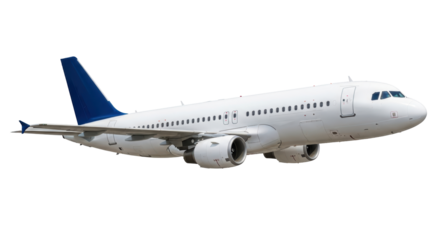 Isolated White Airplane on White Background