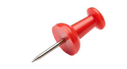 Isolated Red Push Pin