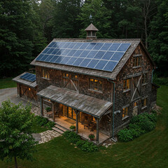 solar panels installed on roof