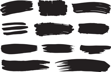 Set paint, ink brush, brush strokes, brushes, lines,  grungy.  Brushes collection