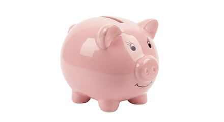 Isolated Pink Piggy Bank
