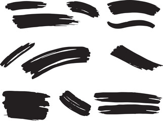 Set paint, ink brush, brush strokes, brushes, lines,  grungy.  Brushes collection