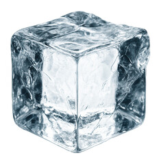 Ice cube with a chipped corner