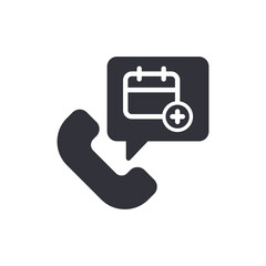 Scheduling Call Notification Reminder Vector Icon