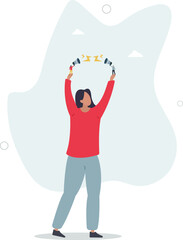 Employee voice, listen to colleague opinion or idea, choose to believe in truth, fact or liar team member concept.life and employment of people.